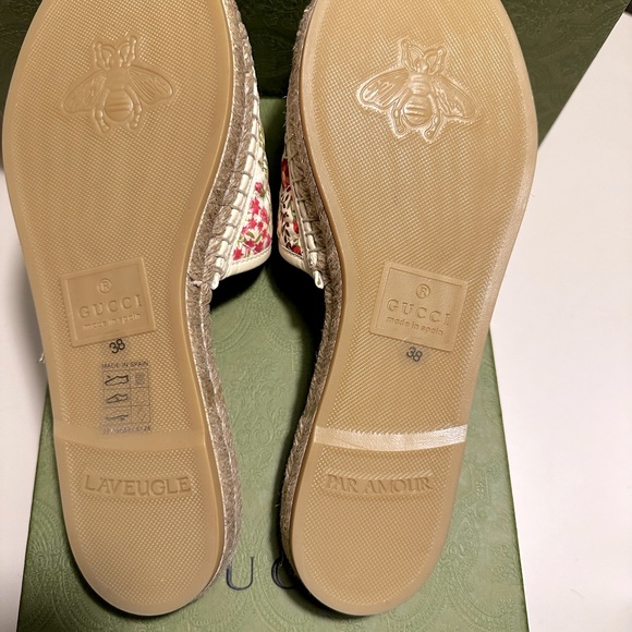 ❌SOLD ELSEWHERE❌BNIB Gucci Pilar Floral Espadrilles Sandals SZ: 38 & 38.5 - Picture 7 of 8